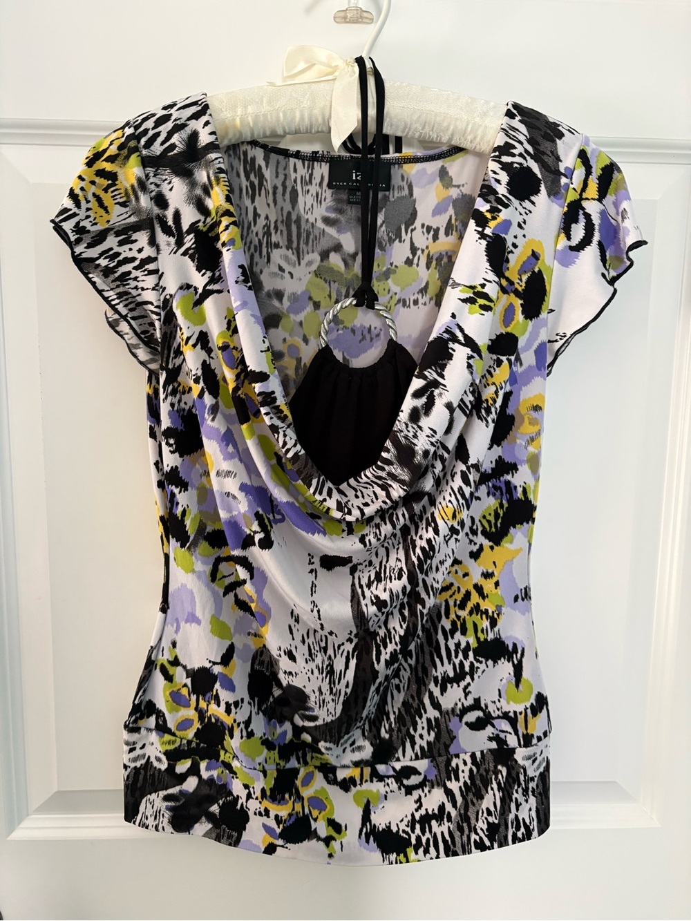 IZ Byer California Animal Print and Floral Blouse. Woman’s size medium